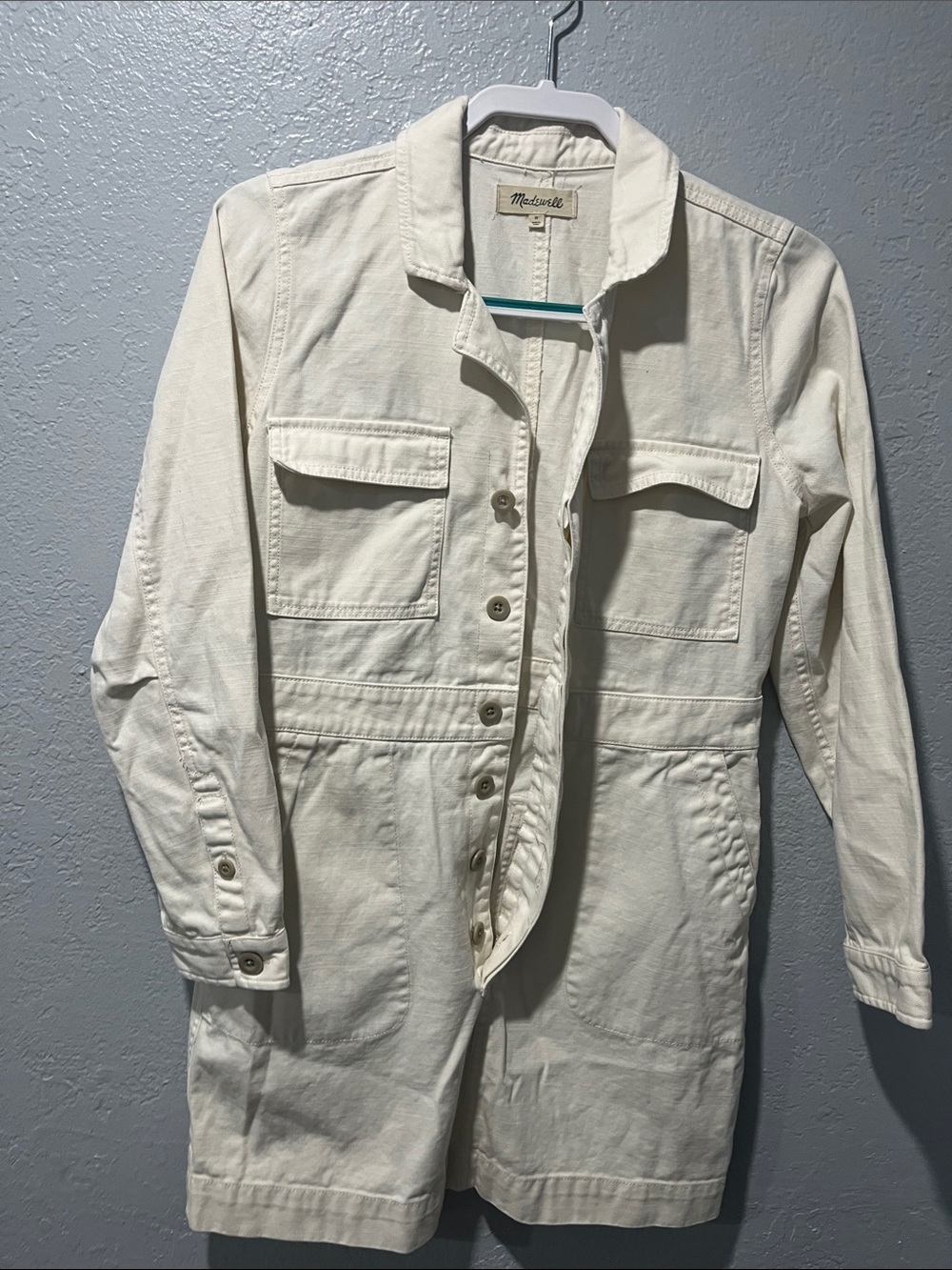 Madewell dress signature Jean coverall in vintage canvas 100% cotton Sz M - Picture 6 of 7